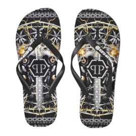 Philipp Plein M IMPS901 Herren-Flip-Flops schwarz 1