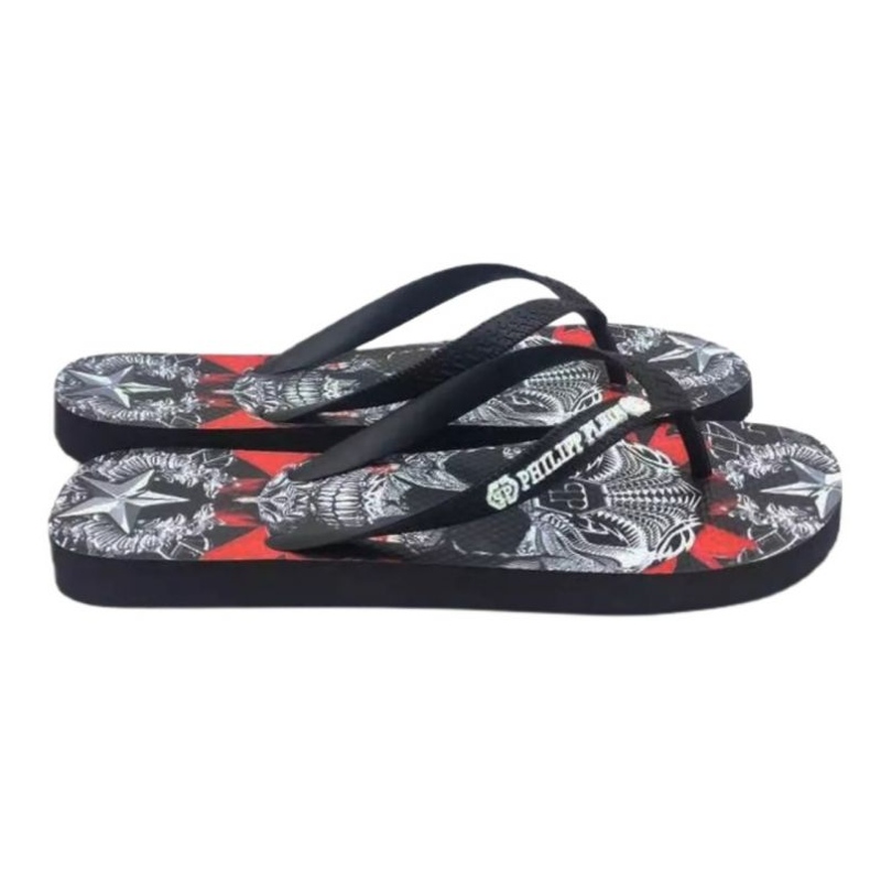 Pliant Philipp Plein IMPS900 Herren-Flip-Flops schwarz 1