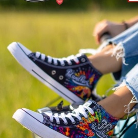 Damen-Sneaker – 30. Pol 'and'Rock x Big Star OO274A700 – Vorbestellung schwarz 2