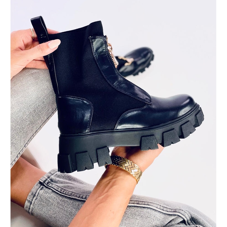 Stiefel mit Sockenobermaterial Ragna Black schwarz 1