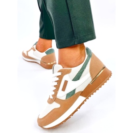 Damen-Sportsneaker, weiß und beige 3