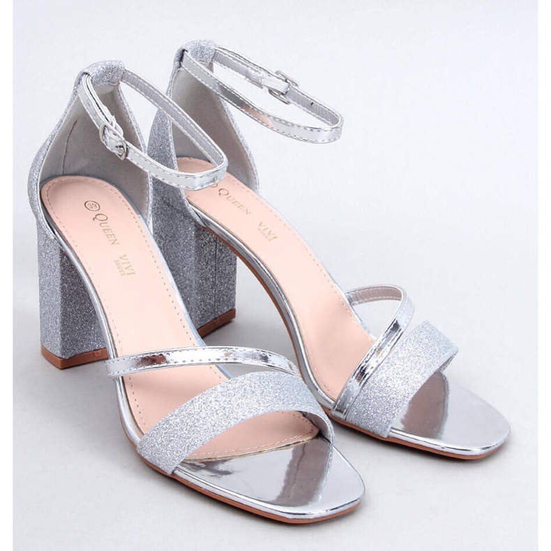 Paolis Silver formelle Sandalen mit hohen Absätzen silber- 1