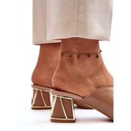 Elegante Damen-Flip-Flops mit hohem Absatz Laura Messi 2771 Beige 1