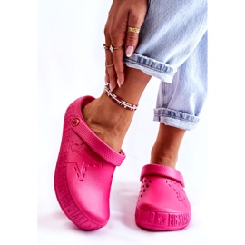 Leichte Hausschuhe für Damen Kroks Big Star II275007 Fuchsia rosa 1