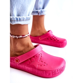 Leichte Hausschuhe für Damen Kroks Big Star II275007 Fuchsia rosa 3