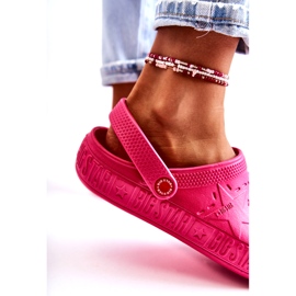 Leichte Hausschuhe für Damen Kroks Big Star II275007 Fuchsia rosa 4