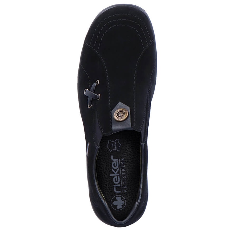 Lederschuhe, Slipper schwarz Rieker L7171-00 1