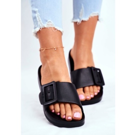 Damen Hausschuhe Big Star mit Schnalle Schwarz FF274A389 2