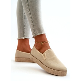 News Damen-Espadrilles auf beigem Plateau 2