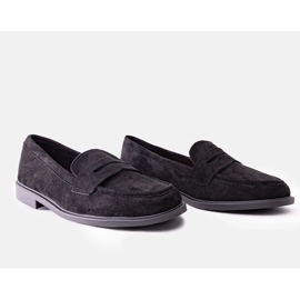 Schwarze Miralona-Samtmokassins 1