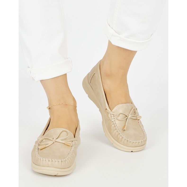 Seastar Goldene bequeme Mokassins aus ökologischem Leder 2