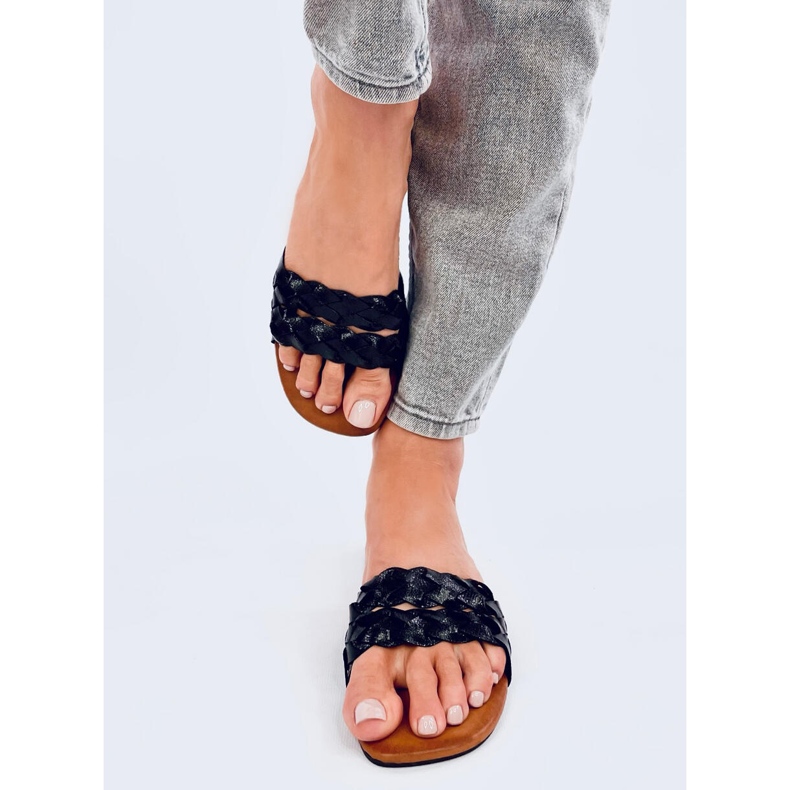 Emery Black Damenpantoffeln schwarz 2