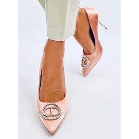 Malconi Champagner High Heels mit Kristallverzierung rosa 1