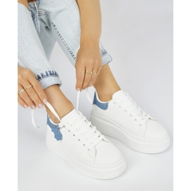 Weiße Plateauschuhe für Damen 3