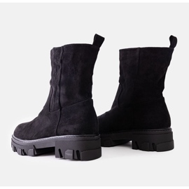 Eleonira Stiefeletten aus schwarzem Wildleder 1