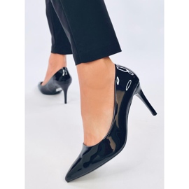 Charlotte Black Lack-Stiletto-Pumps schwarz 1