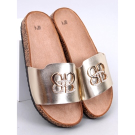 Ibanei LT.GOLD Korkhausschuhe mit Strasssteinen golden 1