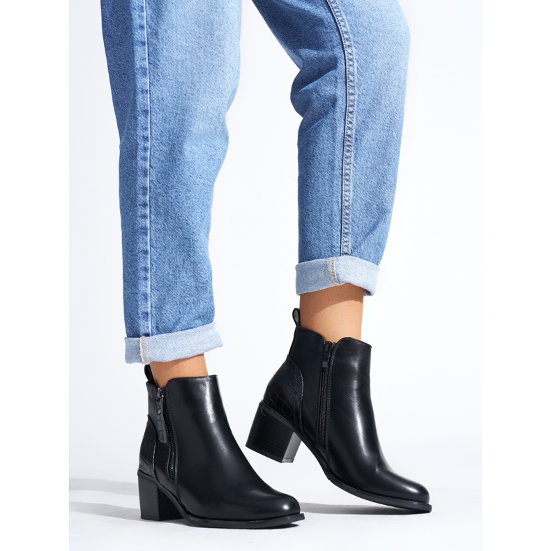 Schwarze elegante Stiefeletten 1