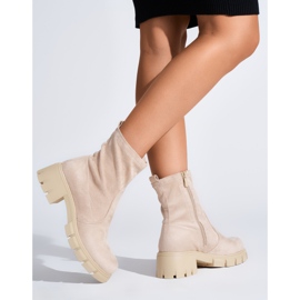 Beige Damenstiefel 2