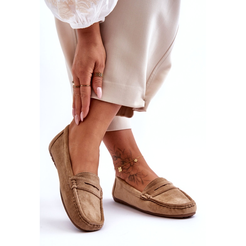 Damen-Loafer aus Wildleder in Braun von Lenvie 4