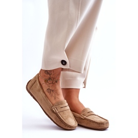 Damen-Loafer aus Wildleder in Braun von Lenvie 1