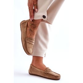 Damen-Loafer aus Wildleder in Braun von Lenvie 2