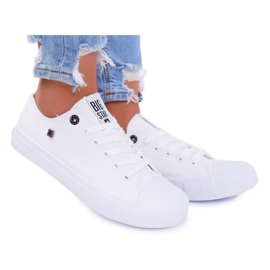 Klassisch niedrige Sneakers für Damen Big Star AA274010 Weiß 4