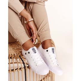 Klassisch niedrige Sneakers für Damen Big Star AA274010 Weiß 2