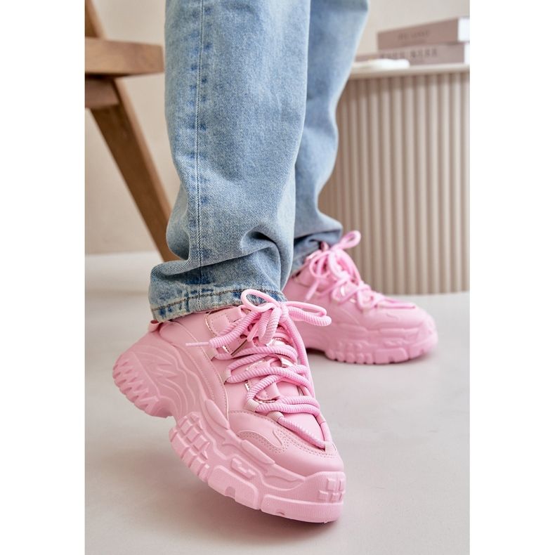 Damen-Sneaker mit dicker Sohle, Pink Nevela rosa 2