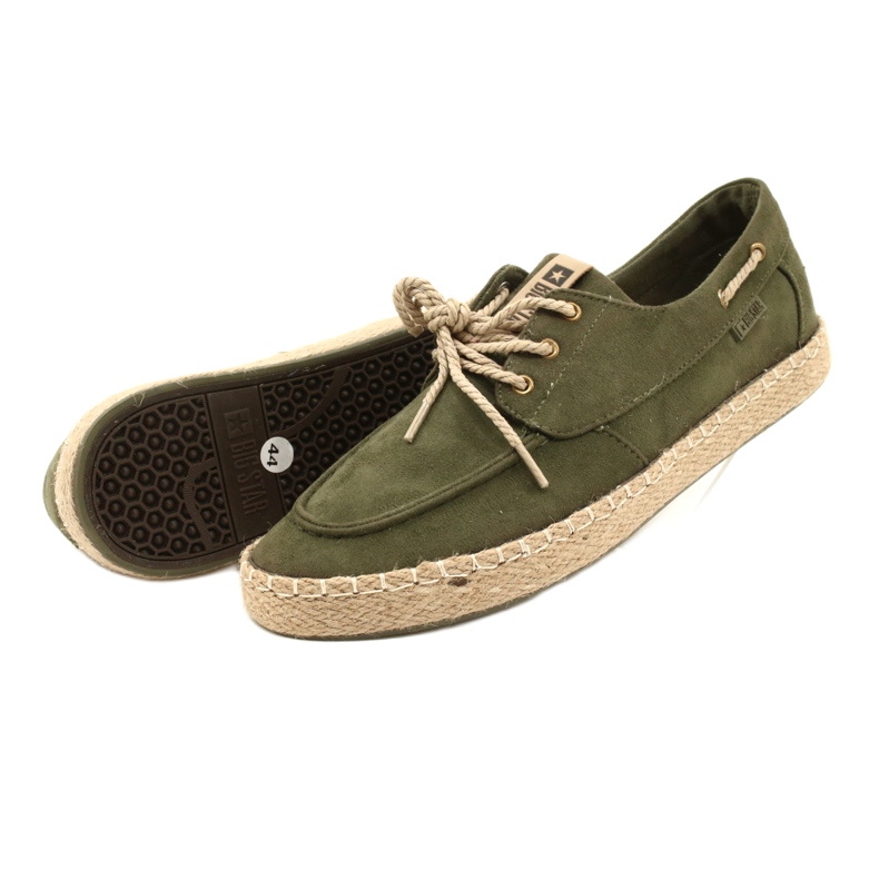 Herren-Espadrilles zum Schnüren Big Star NN174055 Khaki grün 4