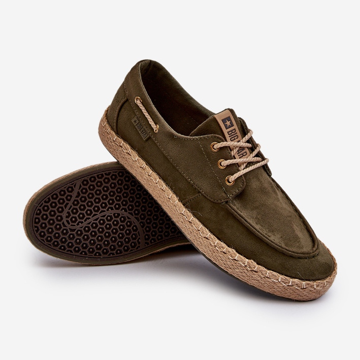 Herren-Espadrilles zum Schnüren Big Star NN174055 Khaki grün 1