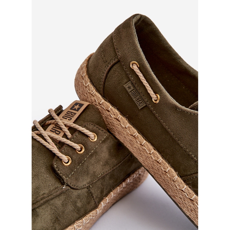 Herren-Espadrilles zum Schnüren Big Star NN174055 Khaki grün 2