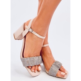 Sandaletten mit hohem Absatz von Dash Nude beige 1