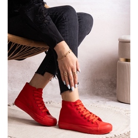 Rote Raffie-High-Top-Sneaker 1