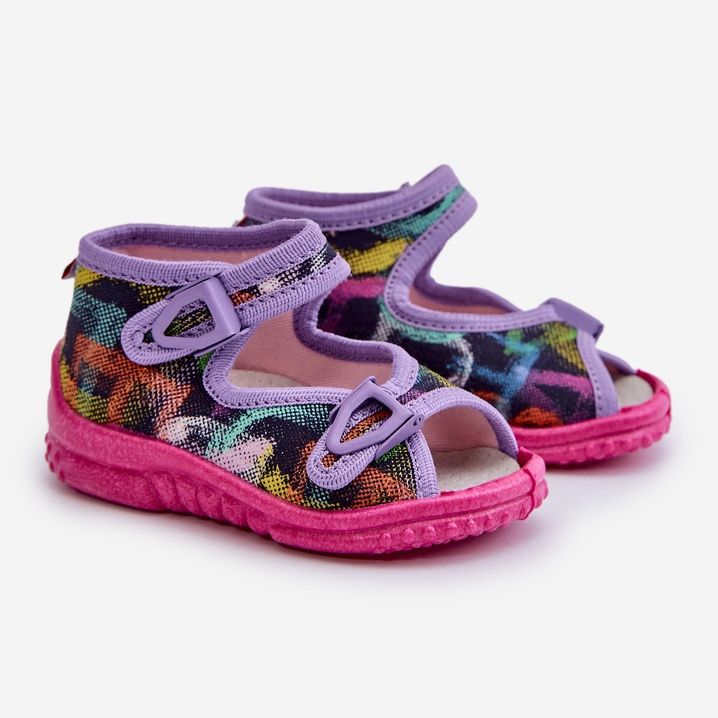Lemigo Kinderhausschuhe Nel 310-06 Gokids Mehrfarbig lila 1