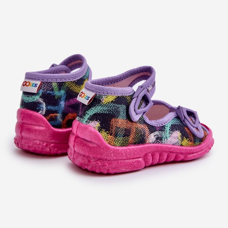 Lemigo Kinderhausschuhe Nel 310-06 Gokids Mehrfarbig lila 2