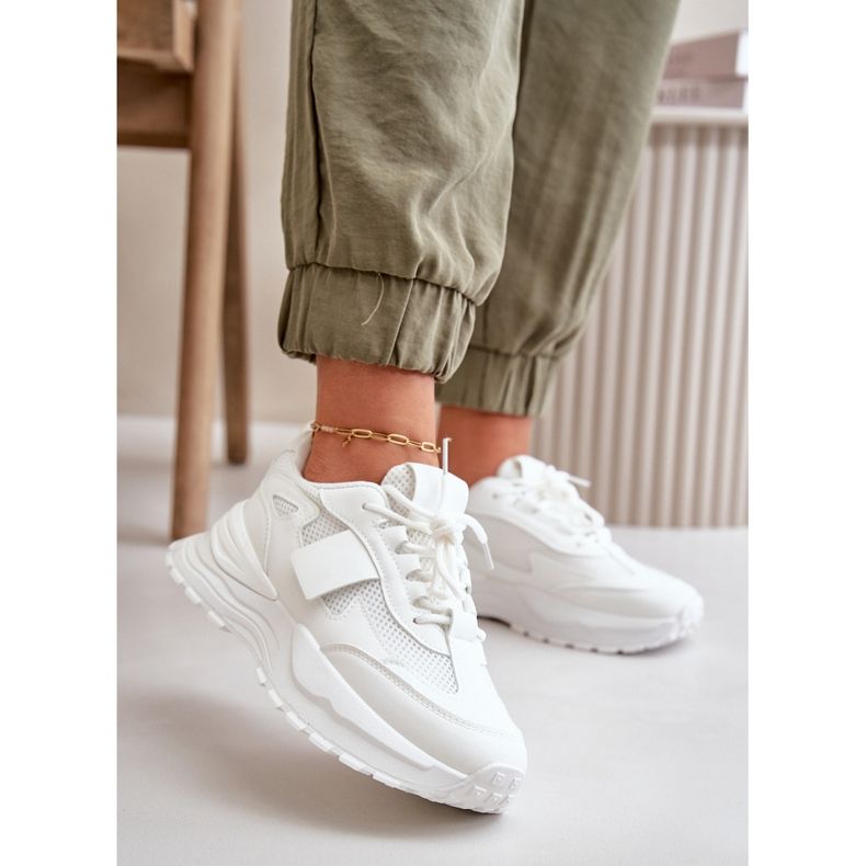 Weiße Plateau-Sneaker für Damen von Nevelaine 2