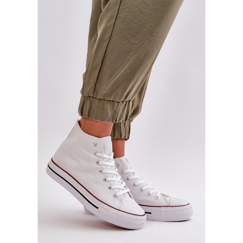 Weiße High-Top-Sneaker für Damen von Onaria 1
