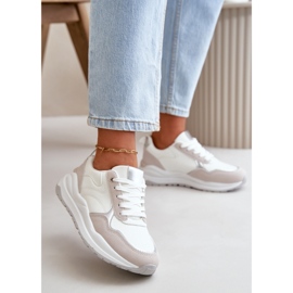 Damen-Plateau-Sneaker aus Öko-Leder, Weiß Issatta 2