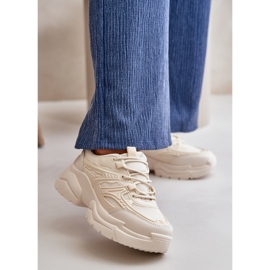 Damen-Sportsneaker mit dicker Sohle, hellbeige Lerista 2