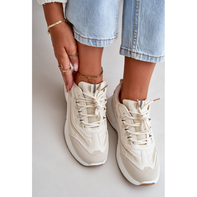 Sportschuhe Sneakers aus Öko-Leder Beige Verilisse 1