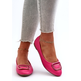 Day-Vine Fuchsiafarbene Ballerinas aus Öko-Leder mit Verzierung rosa 2