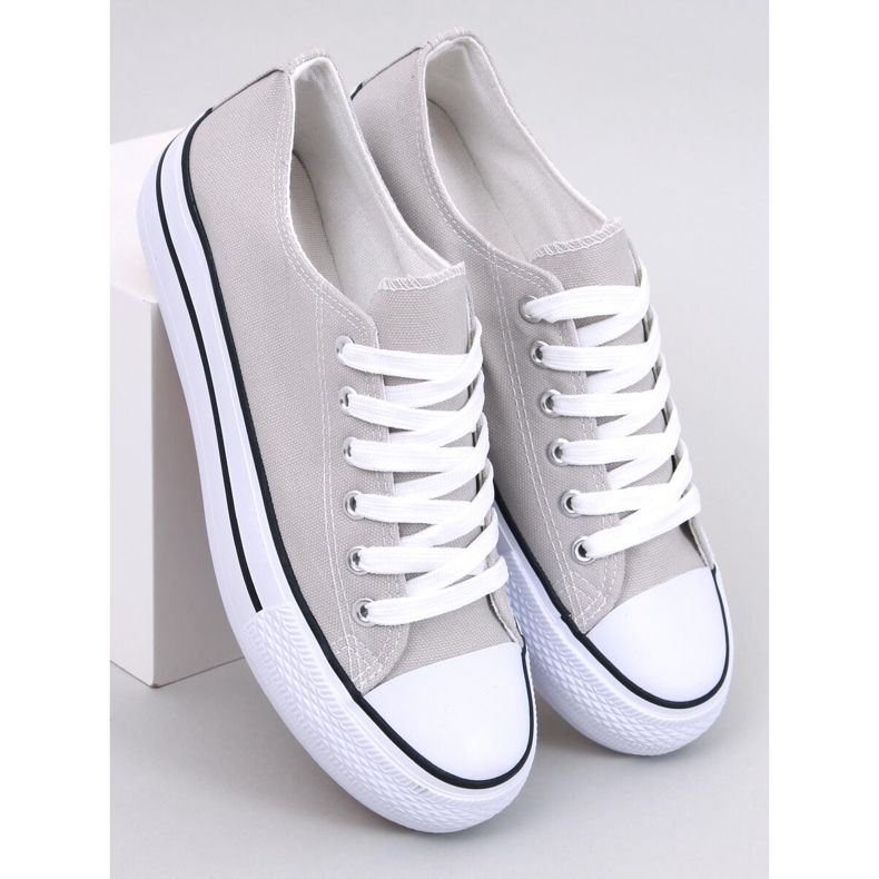 Klassische Damen-Sneaker von Fargis Grey grau 1