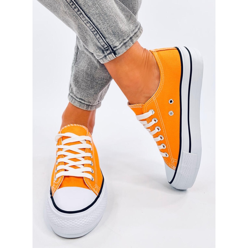 Klassische Turnschuhe für Damen von Fargis Yellow gelb 1