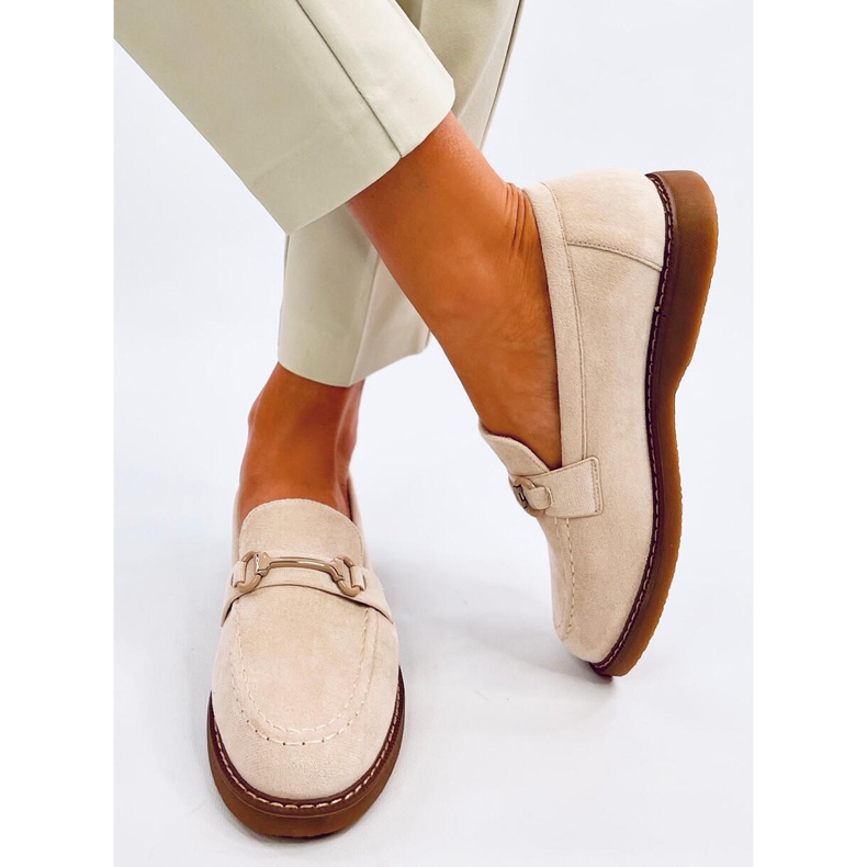 States Beige Wildleder-Mokassins für Damen 1
