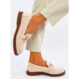 States Beige Wildleder-Mokassins für Damen 2