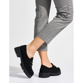 Schwarze Wildleder-Slipper für Damen 2