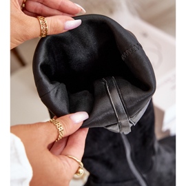 Overknee-Stiefel für Damen aus Öko-Wildleder mit Reißverschluss in Schwarz von Elitara 1