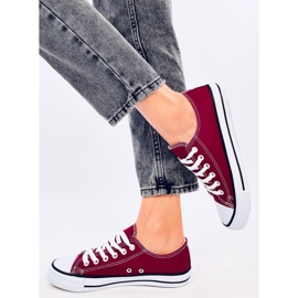 Klassische Damen-Sneaker von Basic Wine rot 2