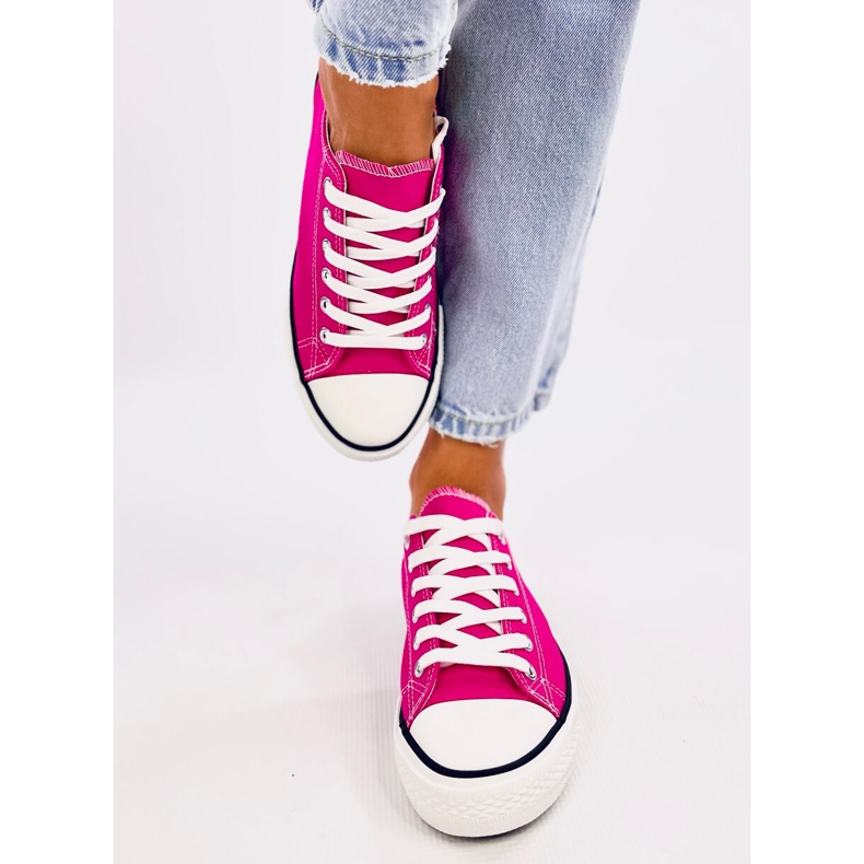 Klassische Damen-Sneaker Basic Fuchsia rosa 1
